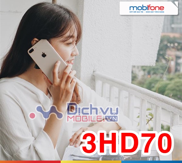 Đăng ký gói 3HD70 Mobifone ưu đãi 4GB trong 3 tháng