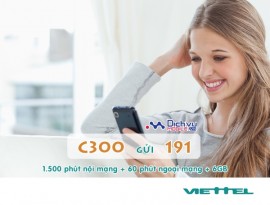 Đăng ký C300 Viettel gọi thoại, 3G thả ga, ưu đãi lớn