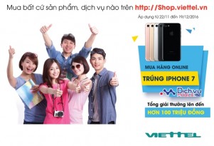 Mua hàng online - Trúng iPhone 7 cùng Viettel