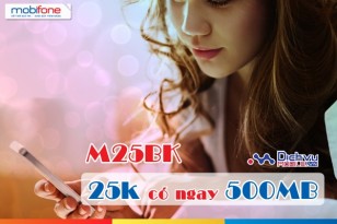 Dùng 3G siêu rẻ chỉ 25.000đ/tháng có 500MB với gói M25BK Mobifone