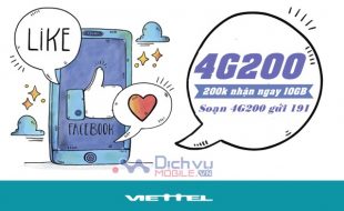 Cách đăng ký gói 4G200 mạng Viettel, nhận ưu đãi 10GB data mỗi tháng