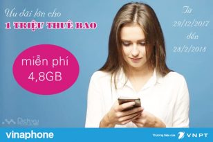 Tri ân khách hàng, Vinaphone tặng 4,8GB data miễn phí