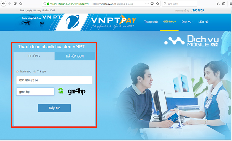 Hướng dẫn sử dụng ứng dụng thanh toán online VNPT Pay bước 1