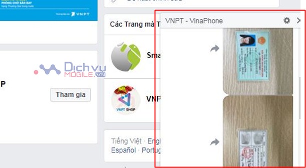 Gửi thông tin đăng ký sim Vinaphone chính chủ qua Fanpage Vinaphone như thế nào?