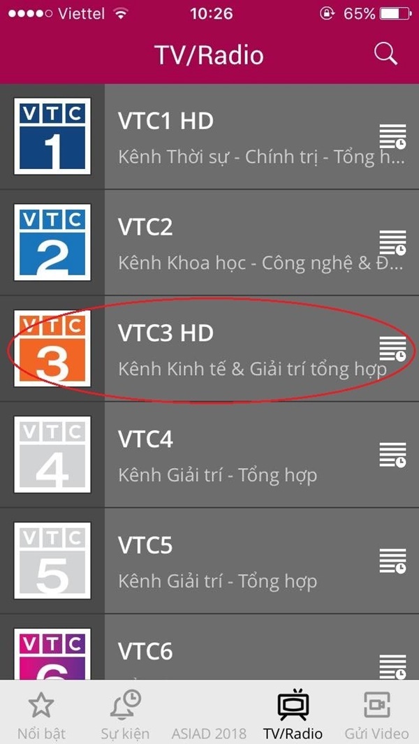 Tải ứng dụng VTC Now xem U23 Việt Nam