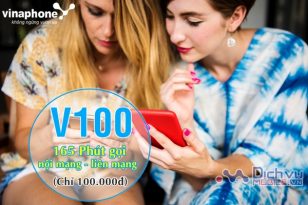 Đăng ký gói V100 Vinaphone nhận 165 phút thoại trong nước