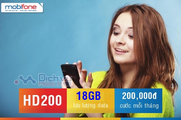 Hướng dẫn đăng ký gói 4G HD200 Mobifone nhận ngay 18GB chỉ với 200,000đ