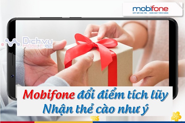 Mobifone khuyến mãi đổi điểm tặng thẻ cào 50K
