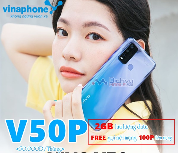Hướng dẫn đăng ký gói V50P Vinaphone free gọi và 2GB chỉ 50,000đ