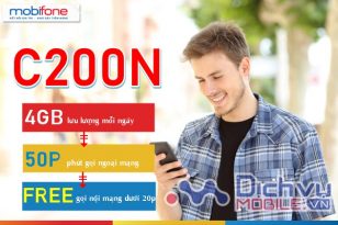 Cách đăng ký gói C200N Mobifone free gọi, tặng 120GB/ tháng chỉ 90,000đ