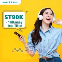 Hướng dẫn đăng ký nhanh gói cước ST90K Viettel miễn phí 30GB và free dùng Tiktok