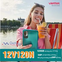 Hướng dẫn đăng ký gói 12V120N Viettel nhận 4GB/ ngày free thoại cả năm