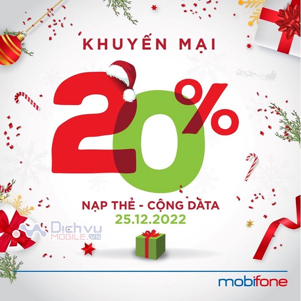 Khuyến mãi nạp thẻ tặng data mạng Mobifone ngày 25/12/2021