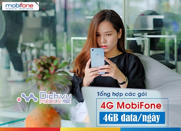 Các gói cước 4G Mobifone 4GB/ngày 