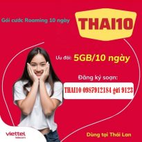 Đăng ký các gói data CVQT Thái Lan mạng Viettel giá rẻ tha hồ kết nối