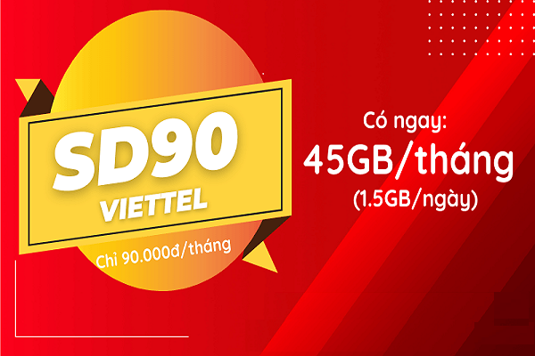 Quy định sử dụng ưu đãi gói SD90 Viettel 