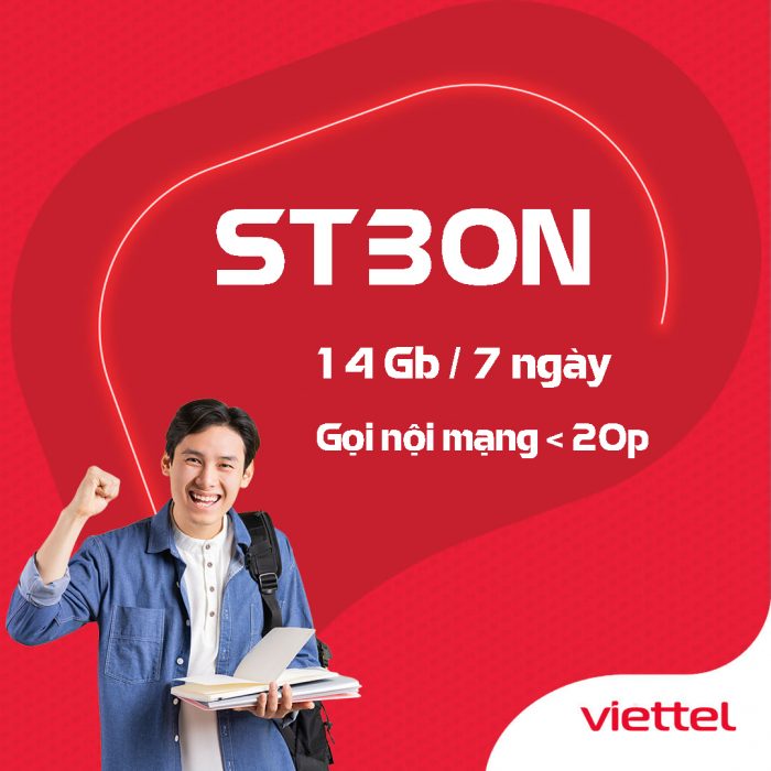 Hướng dẫn đăng ký gói ST30N Viettel nhận 2GB/ ngày free thoại chỉ 30k