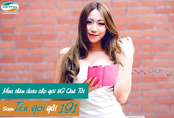 Mua thêm lưu lượng cho gói 3G Quê Tôi để sử dụng hiệu quả hơn ưu đãi gói cước mang lại.