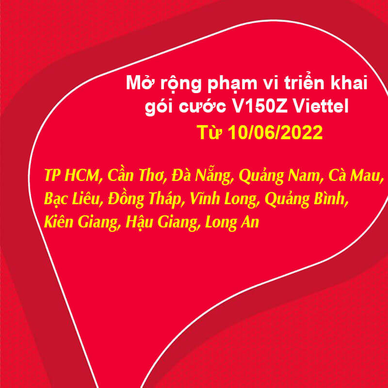 Nhà mạng Viettel mở rộng phạm vi triển khai gói V150Z