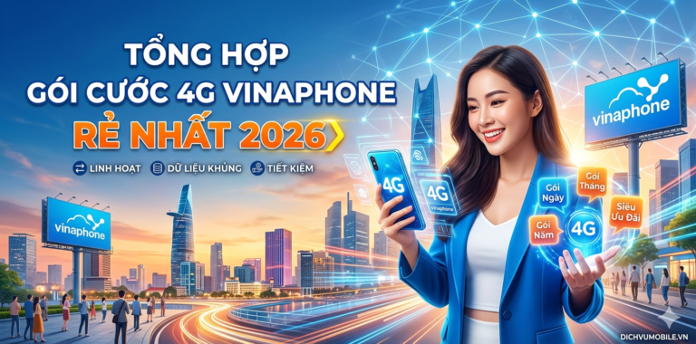 Tổng hợp gói cước 4G Vinaphone rẻ nhất 2026