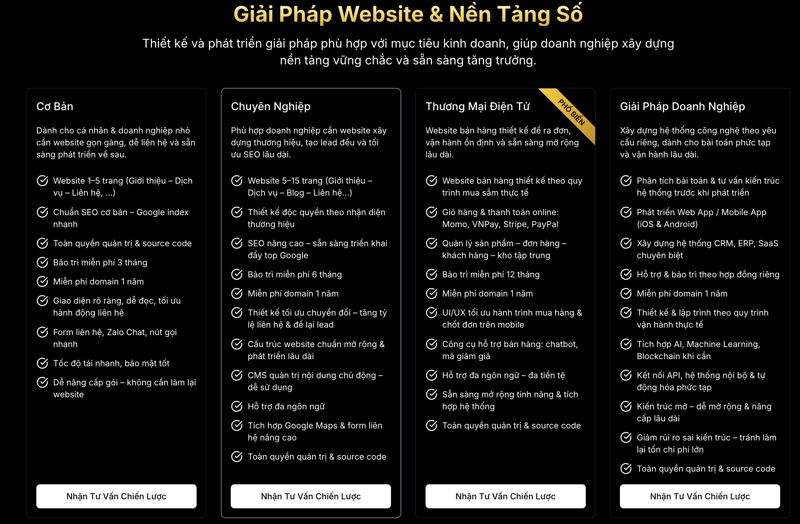 Giải pháp Website & nền tảng số